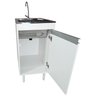 Tanque de Inox 30l com Torneira de Bancada Gabinete Mdf 44cm - 8