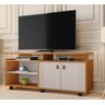 Rack para Tv até 55'' Polegadas Ilustre Jcm Móveis Cinamomo/off White - 1