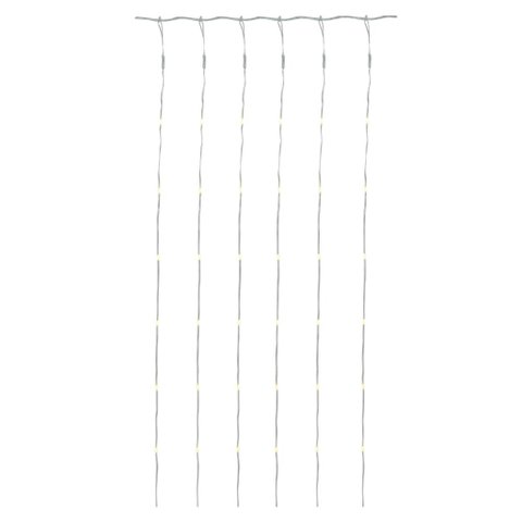 Cortina Led Fio de Fada Luz Fixa Bivolt Branco Quente 3x3m