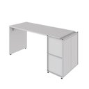 Ver mais imagens de Mesa Escrivaninha F5 Office sem Gavetas MDP 150cm Cinza com Balcão e Armário Aéreo F5 Office