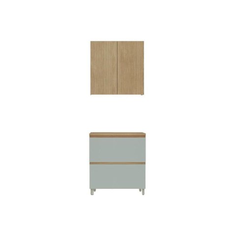 Kit Cozinha Nesher 2 Peças Rainha CZ423 Nature/Verde