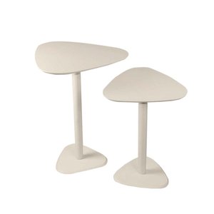Kit 2 Mesas Paleta Monope Laqueada Offwhite 40/50cm