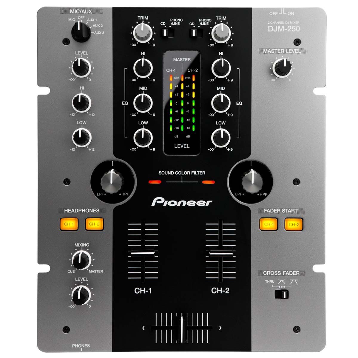 Mixer DJ 2 Canais DJM250 - Pioneer DJM-250 | MadeiraMadeira