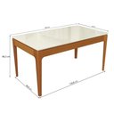 Ver imagem 3 de Conjunto Sala de Jantar Madeira Maciça 6 Cadeiras Kappesberg Off White Boucle Bege