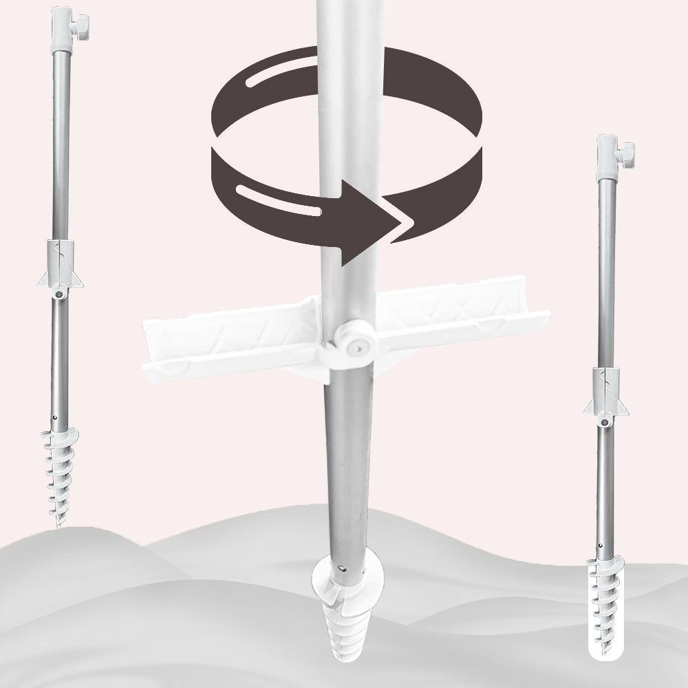 Haste com Espiral Zaka para Guarda-Sol 28 mm - Alumínio Reforçado
