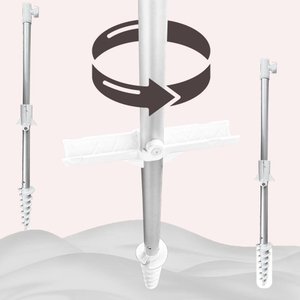 Haste com Espiral Zaka para Guarda-sol 28 Mm - Alumínio Reforçado