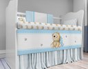 Ver imagem 4 de Kit Berço Enxoval de Bebê Urso Jardim Flores Azul