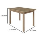 Ver imagem 3 de Mesa de Jantar 120x80cm Rústica Envelhecida Meneghetti