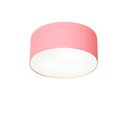 Ver imagem 1 de Plafon Cilíndrico Vivare Md-3010 Cúpula em Tecido 30x12cm - Bivolt - Rosa Bebê - Bivolt