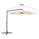 Ver imagem 2 de Ombrelone com Base Suspenso 3m Guarda Sol P/ Espreguicadeira:azul