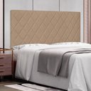 Ver imagem 2 de Painel de Cama 140cm Diamante Suede Bege - Lucadi Home