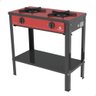 Fogão Industrial Progás Vermelho a Gás Rge-200 Gourmet 2 Bocas Simples sem Forno P39217 - 1