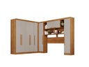 Ver imagem 2 de Guarda-Roupa Casal Modulado de Canto 9 Portas 2 Gavetas Multimóveis Cinamomo/Off White