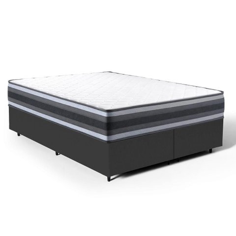 Cama Box com Colchão de Espuma D45 Double Face Territory Hellen Queen 158cm