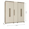 Guarda-Roupa Casal 5 Portas 3 Gavetas Munique  - 4