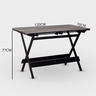 Conjunto Dobrável de Mesa 120x70 e 04 Cadeiras Cor Preta - 4
