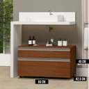 Ver imagem 3 de Armário de Banheiro com Rodinhas Multifuncional Safira 80 Cm:natura