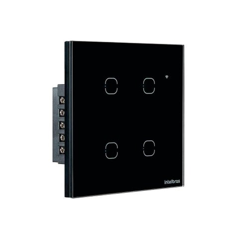 Interruptor Smart Wi-fi Touch 4 Teclas Preto Ews 1004 4850028