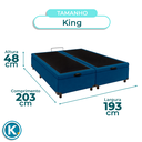 Ver imagem 4 de Cama Box Bau King Blindado Nature Azul 193x203