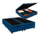 Ver imagem 1 de Cama Box Bau King Blindado Nature Azul 193x203