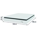 Ver imagem 5 de Cama Box Colchão Baú Casal Queen Molas Ensacadas City Pillow Top 158x198x64cm Linho Branco / Preto