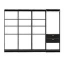 Ver imagem 3 de Guarda-Roupas Closet Modulado Alasca One 240cm 4 Peças com 2 Gavetas e Cabideiros Preto Touch