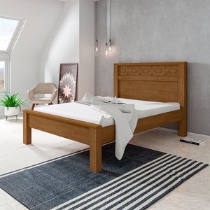 Cama Casal em Mdf Las Vegas - Amêndoa