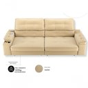 Ver imagem 6 de Sofá Santiago 4 Lugares Retrátil Reclinável 230cm Bege Suede