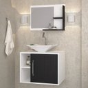 Ver imagem 2 de Conjunto para Banheiro Gabinete com Cuba Folha L38 e Espelheira Laura 600 Yescasa