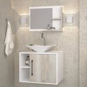 Ver imagem 2 de Conjunto para Banheiro Gabinete com Cuba Folha L38 e Espelheira Laura 600 Yescasa