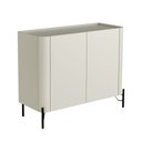 Ver imagem 2 de Buffet Bend 99 cm Porta Lisa Incolar Luna com Pé Preto