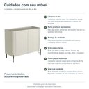 Ver mais imagens de Buffet Bend 99 cm Porta Lisa Incolar Luna com Pé Preto