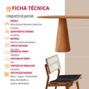 Ver imagem 6 de Conjunto Sala de Jantar Mesa Noronha 180cm Tampo Laminado Organico e 6 Cadeiras Eva Premium
