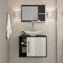 Ver imagem 1 de Conjunto para Banheiro Gabinete com Cuba Folha L38 e Espelheira Laura 600 Yescasa