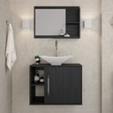 Ver imagem 1 de Conjunto para Banheiro Gabinete com Cuba Folha L38 e Espelheira Laura 600 Yescasa