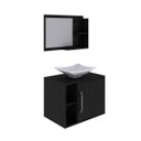 Ver imagem 3 de Conjunto para Banheiro Gabinete com Cuba Folha L38 e Espelheira Laura 600 Yescasa