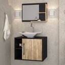 Ver imagem 2 de Conjunto para Banheiro Gabinete com Cuba Folha L38 e Espelheira Laura 600 Yescasa