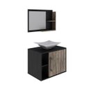Ver imagem 3 de Conjunto para Banheiro Gabinete com Cuba Folha L38 e Espelheira Laura 600 Yescasa
