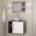 Ver imagem 2 de Conjunto para Banheiro Gabinete com Cuba Folha L38 e Espelheira Laura 600 Yescasa