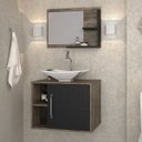 Ver imagem 2 de Conjunto para Banheiro Gabinete com Cuba Folha L38 e Espelheira Laura 600 Yescasa