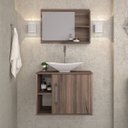 Ver imagem 1 de Conjunto para Banheiro Gabinete com Cuba Folha L38 e Espelheira Laura 600 Yescasa