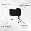 Ver imagem 3 de Poltrona Decorativa para Sala Recepção Luna Tecido Sintético Cores Base de Ferro Bronze