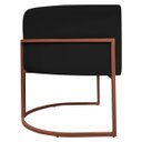 Ver imagem 6 de Poltrona Decorativa para Sala Recepção Luna Tecido Sintético Cores Base de Ferro Bronze