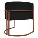 Ver imagem 7 de Poltrona Decorativa para Sala Recepção Luna Tecido Sintético Cores Base de Ferro Bronze