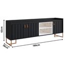 Ver imagem 2 de Rack Trendy 180cm - Preto