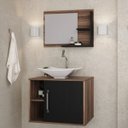 Ver imagem 2 de Conjunto para Banheiro Gabinete com Cuba Folha L38 e Espelheira Laura 600 Yescasa