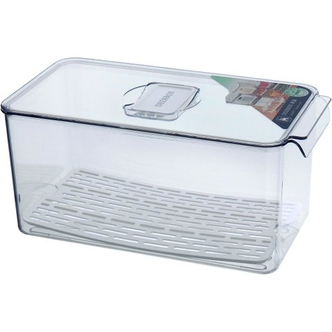 Caixa Organizadora para Geladeira com Tampa Acrilico 14x16x31cm