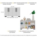 Ver imagem 4 de Aparador Buffet 4 Portas com Pés Quadrados Viena Multimóveis Branco/preto