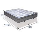 Ver imagem 3 de Cama Box Baú Branco e Colchão Iso Superpocket Molas Ensacadas Queen Ortobom
