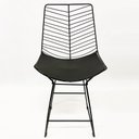 Ver imagem 2 de Banqueta média para Balcão Bertoia Retrô cor Preta altura 60cm - Poltronas do Sul